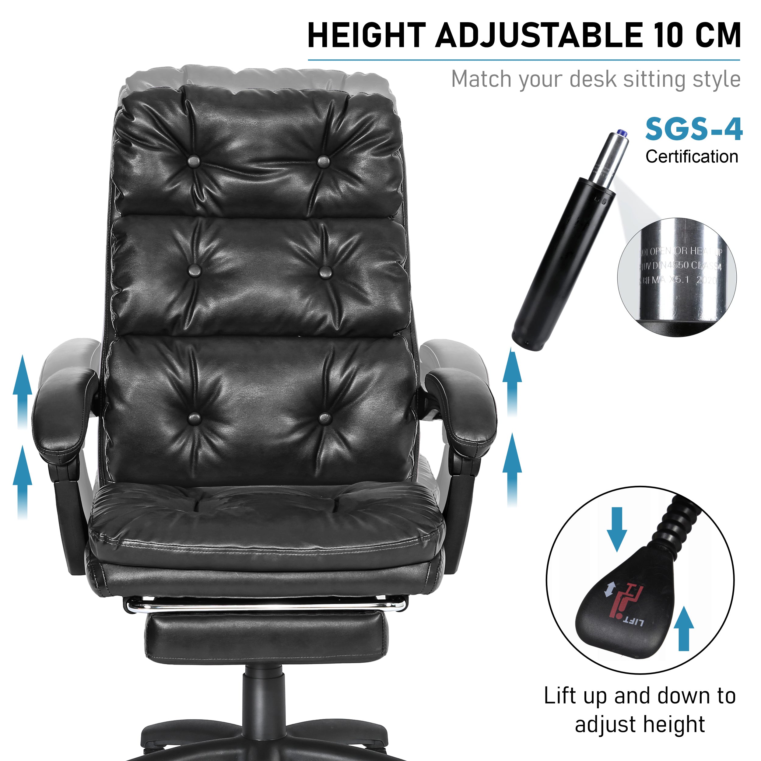 Blisswood PU Leather Ergonomic Executive Office Chairs