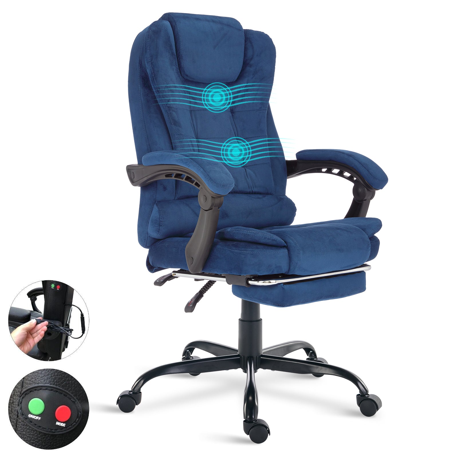 blue office chair